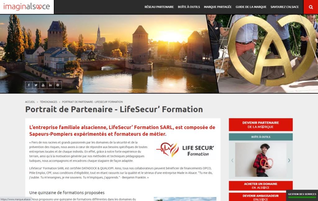 LifeSecurFormation - adira - marque alsace